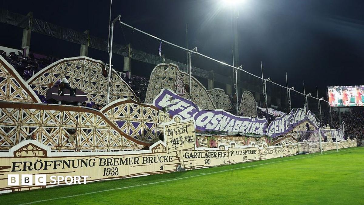 奥斯纳布吕克在德国杯对阵拜仁慕尼黑时展示新型Tifo